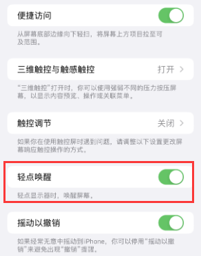 高昌苹果授权维修站分享iPhone轻点无法唤醒怎么办 